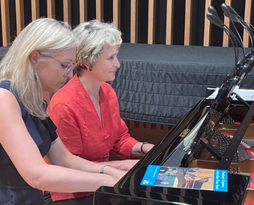 Wendy Hiscocks and Chetham’s piano tutor Lauryna Sableviciute